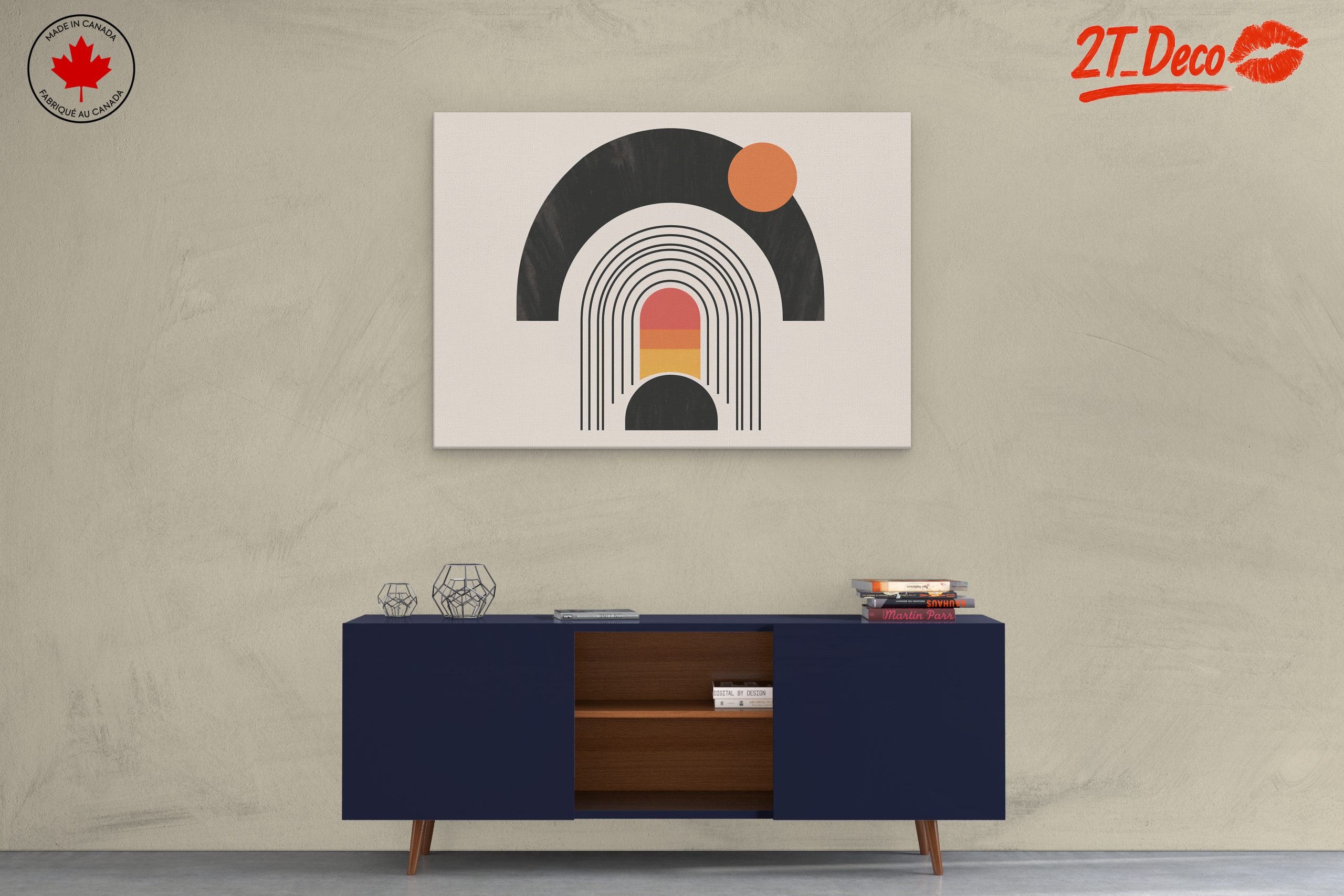 Geometric Abstract Art with Bold Colors - Image 3