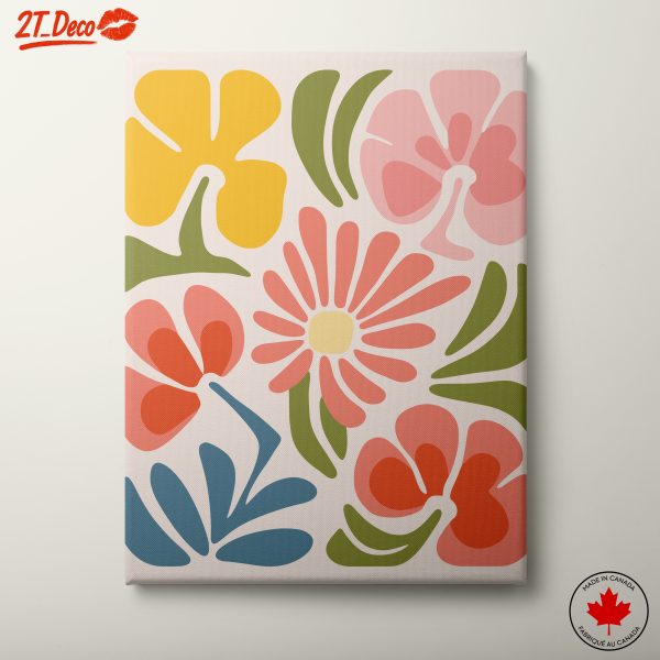 Colorful Abstract Floral Artwork for Modern Spaces