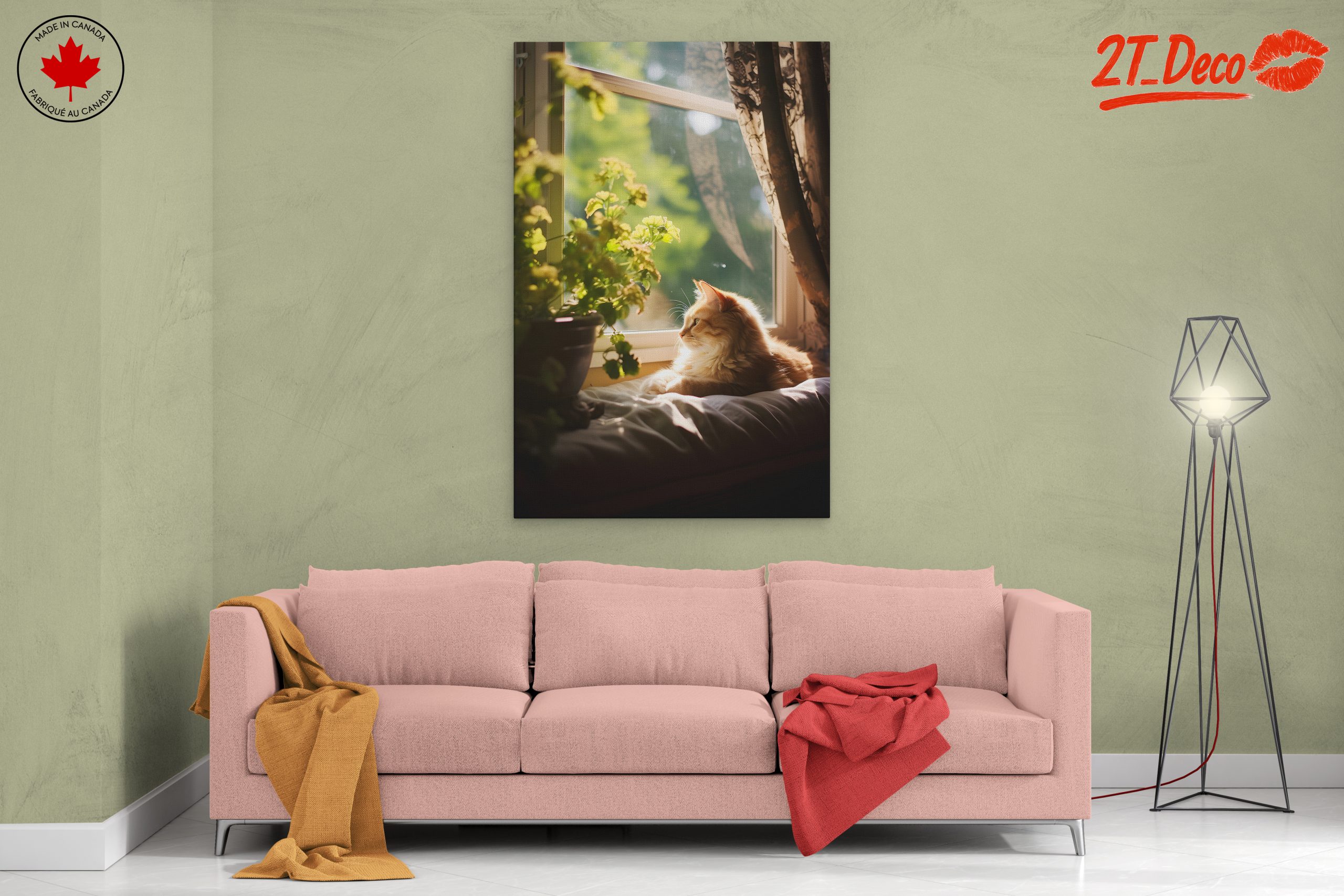 Golden Cat Relaxing by the Window - Image 2