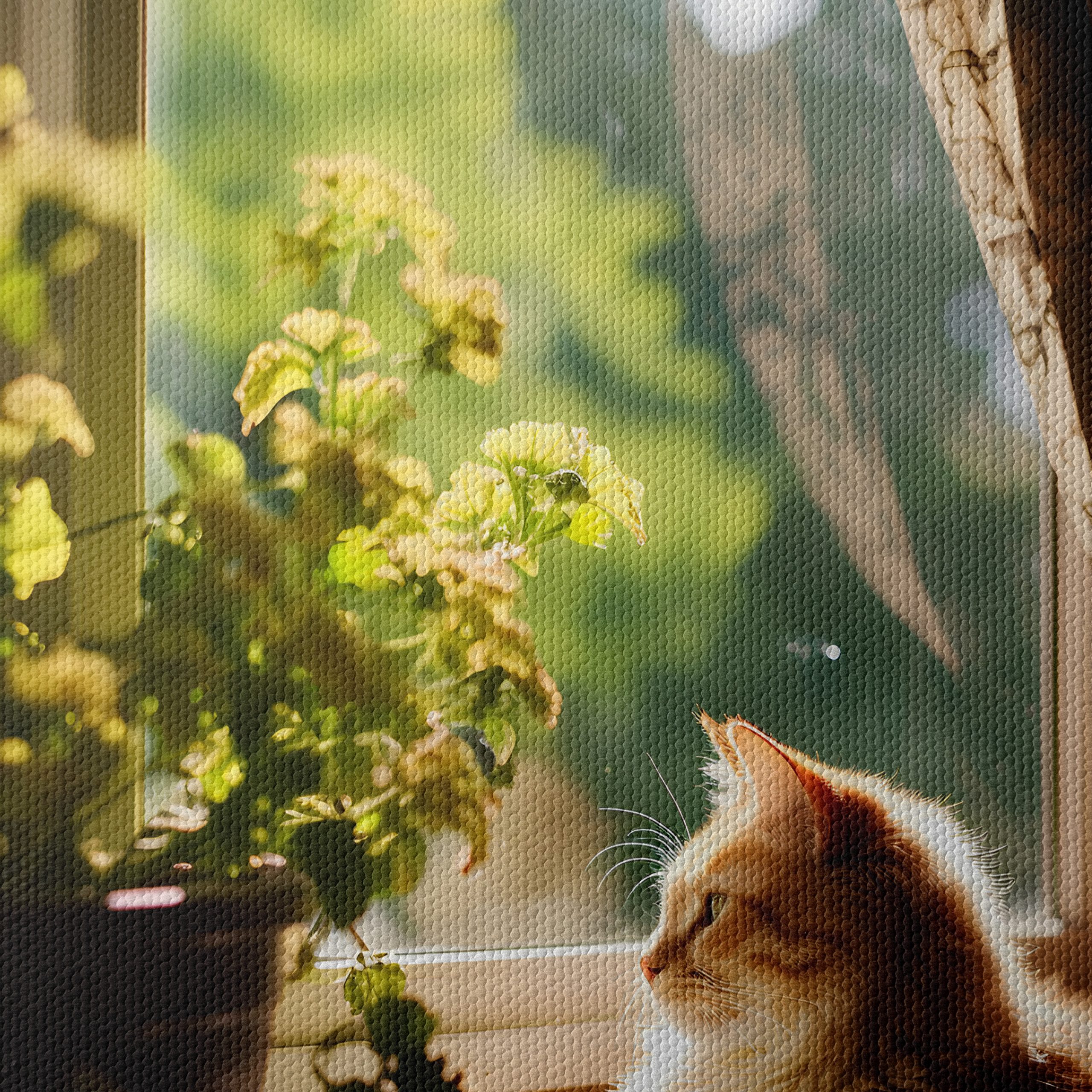 Golden Cat Relaxing by the Window - Image 4
