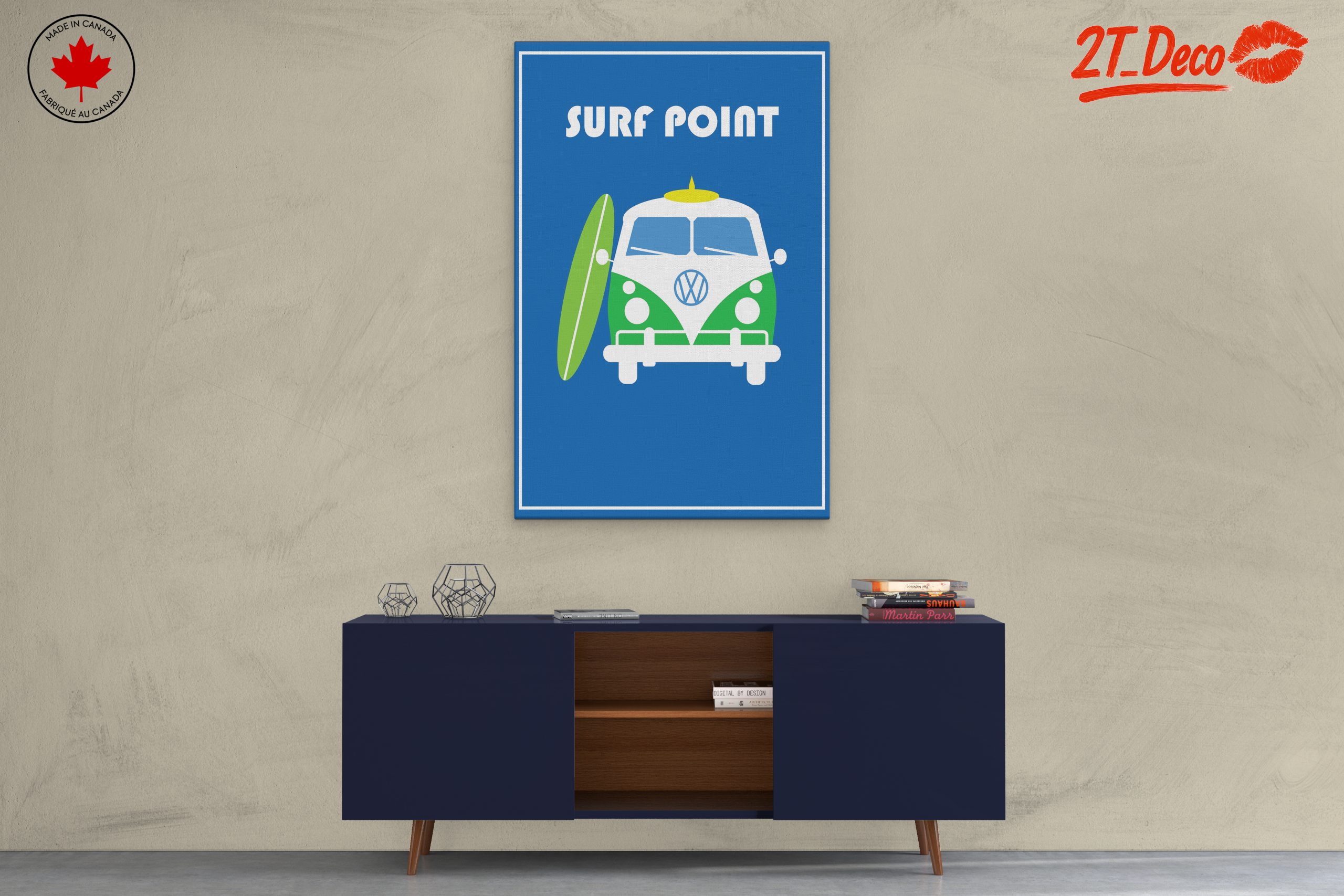 Vintage Volkswagen Surf Van Art - Image 3