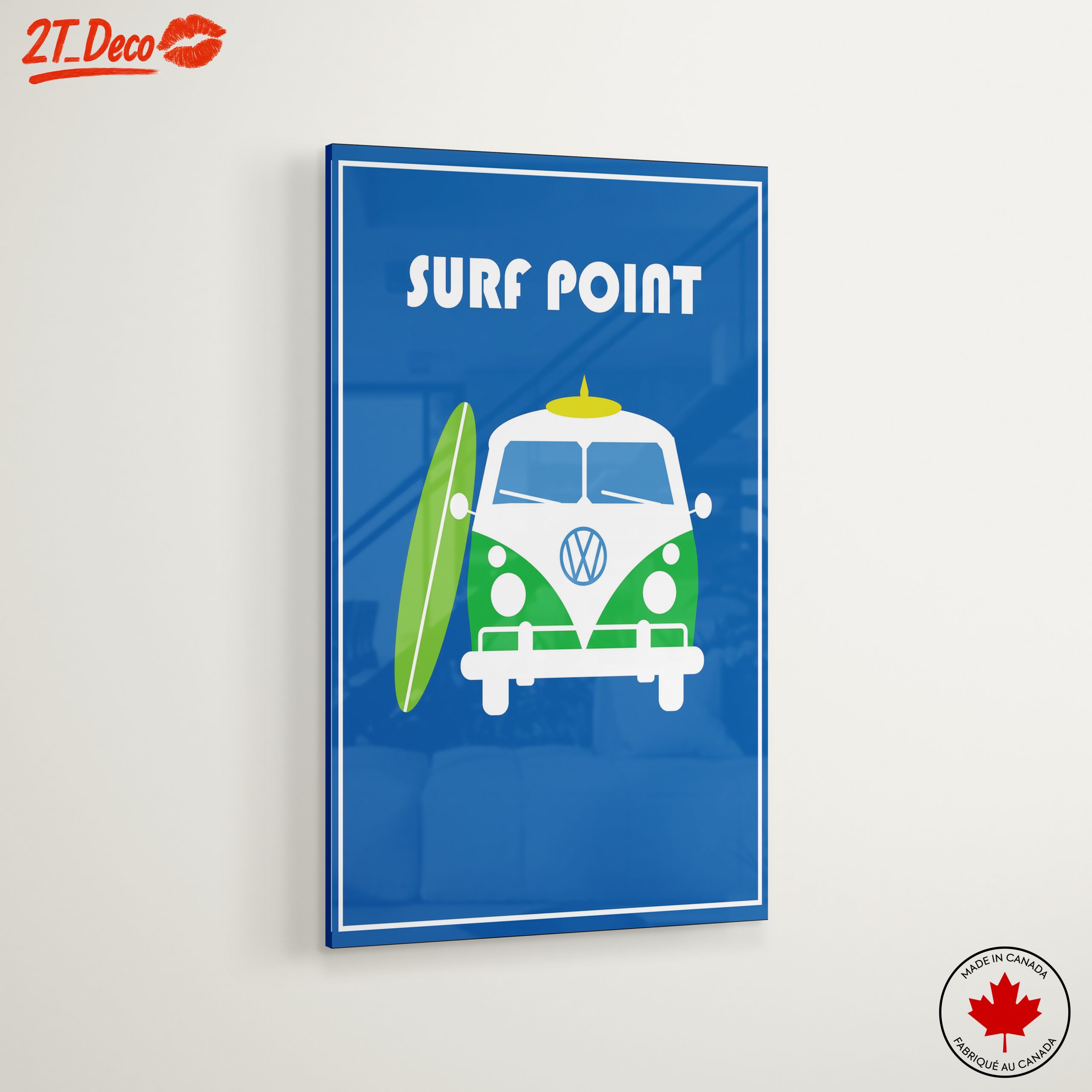 Vintage Volkswagen Surf Van Art - Image 6