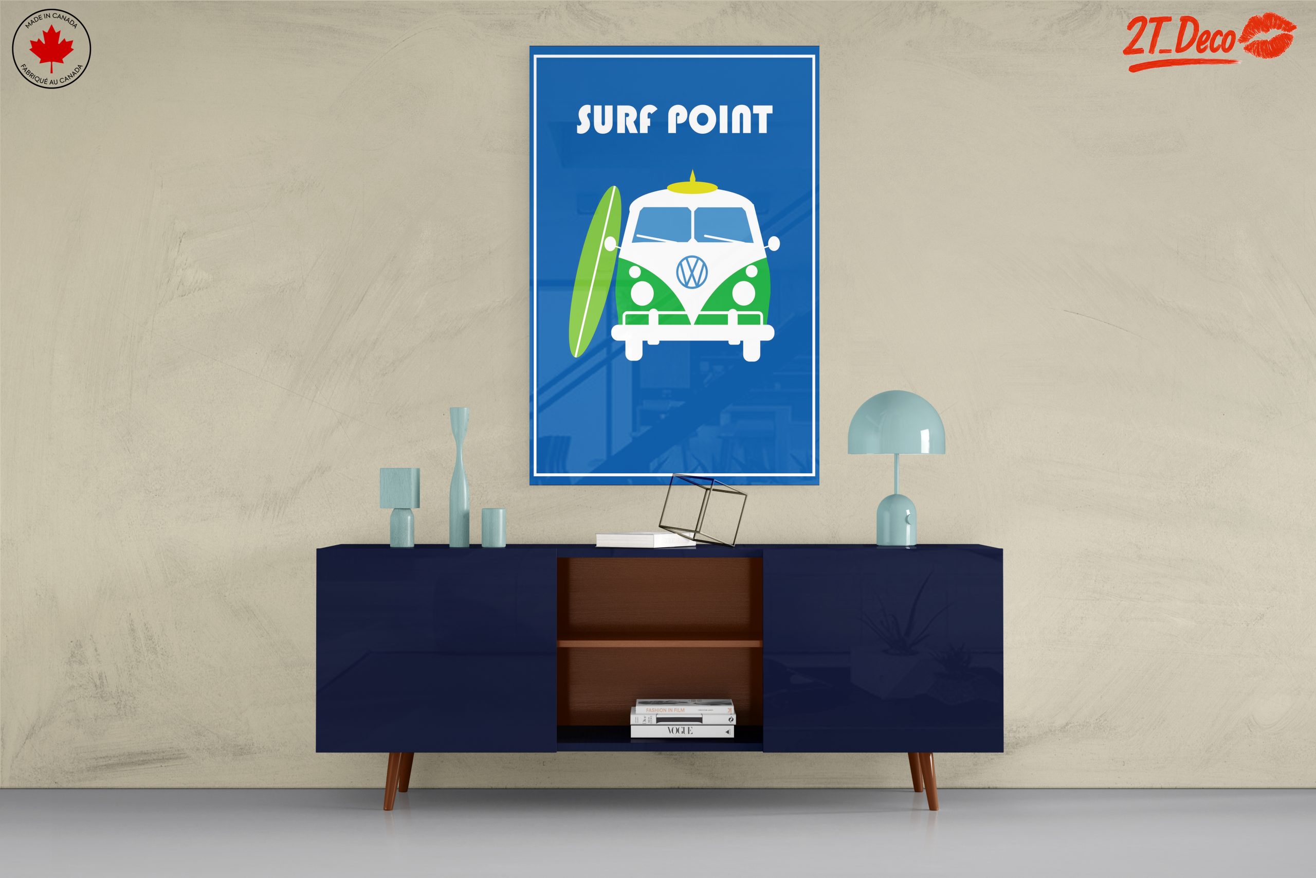Vintage Volkswagen Surf Van Art - Image 8