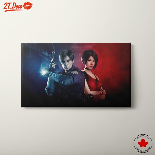 Resident Evil Characters Art Featuring Leon and Ada