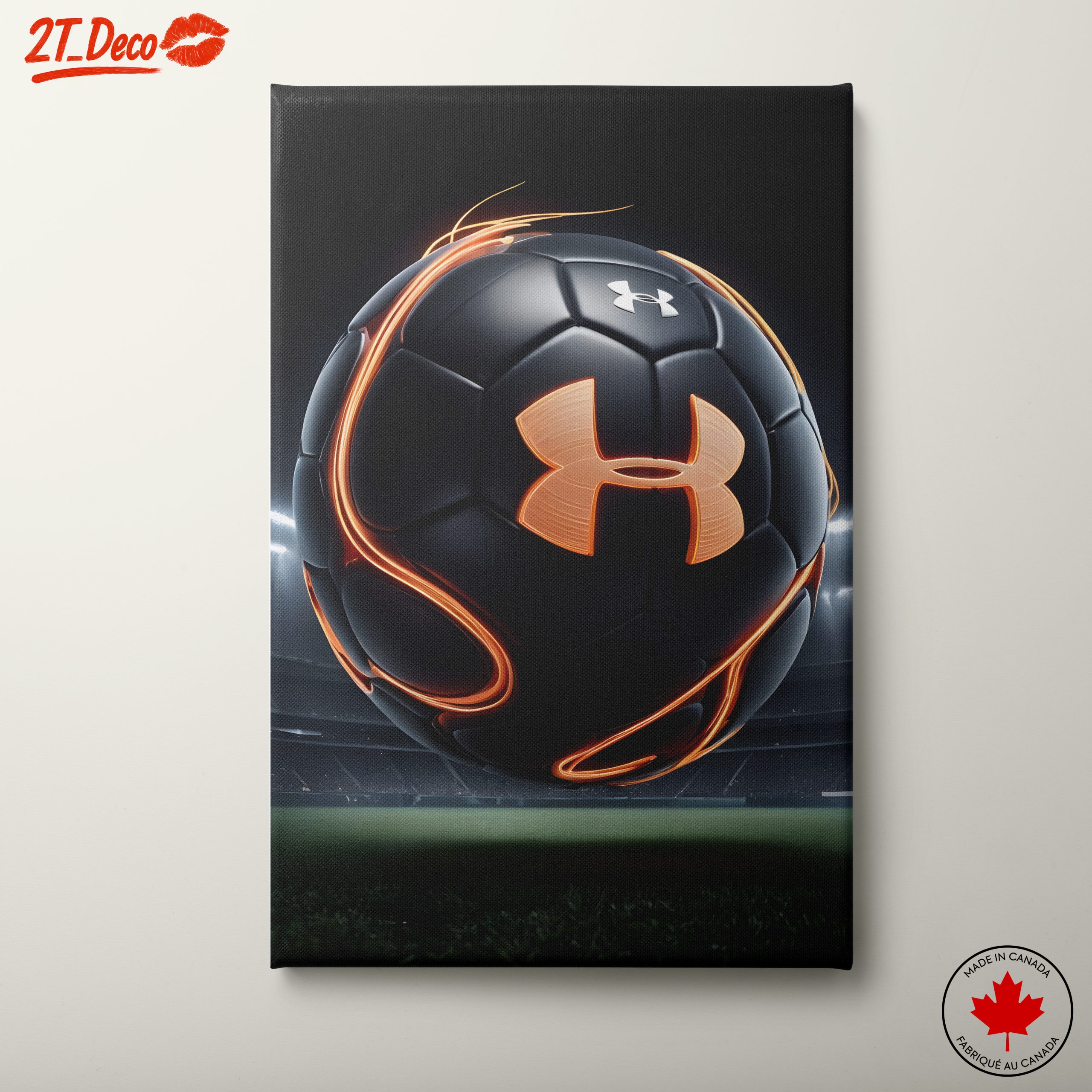 Dynamic Under Armour Soccer Ball Artwork