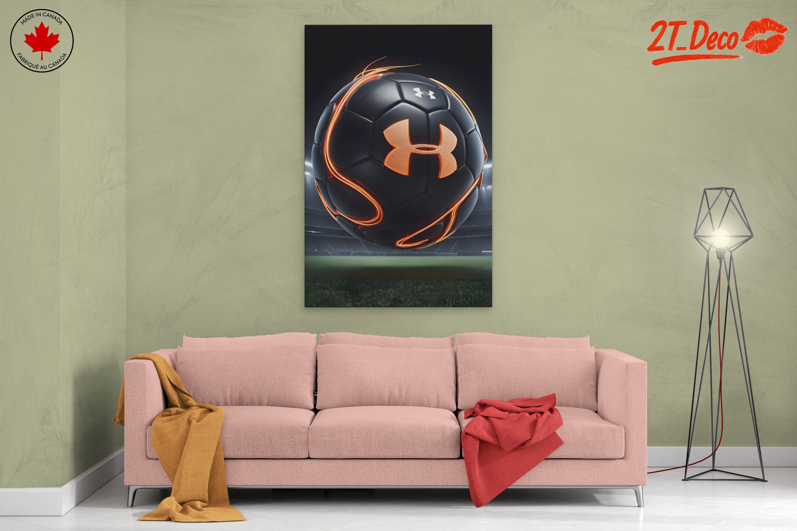 Dynamic Under Armour Soccer Ball Artwork - Image 2