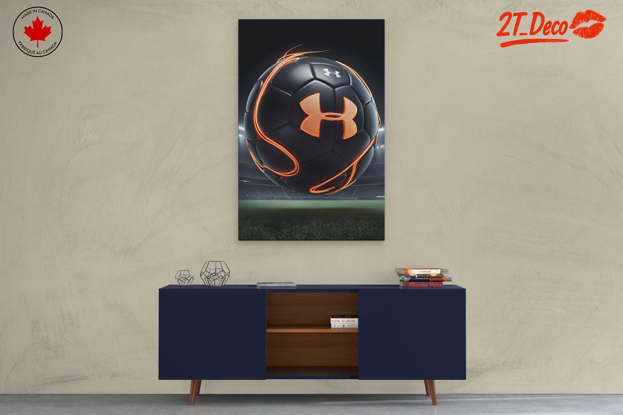 Dynamic Under Armour Soccer Ball Artwork - Image 3