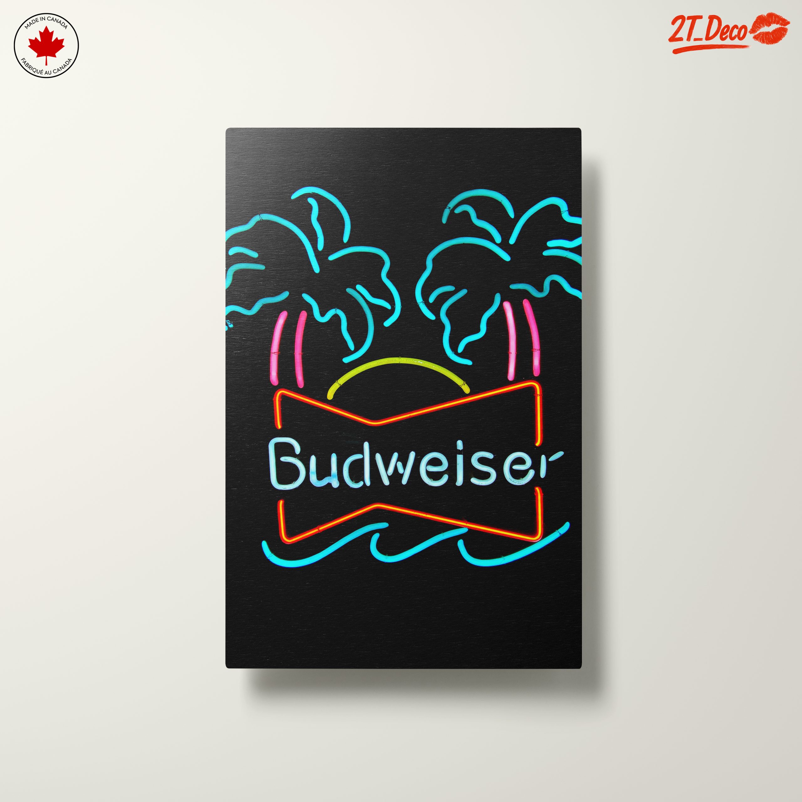 Tropical Neon Art with Palms and Sunset - Image 10