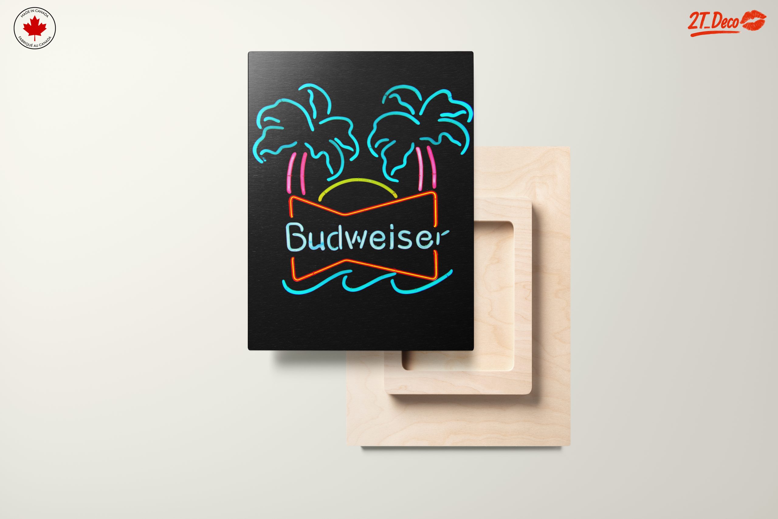Tropical Neon Art with Palms and Sunset - Image 11