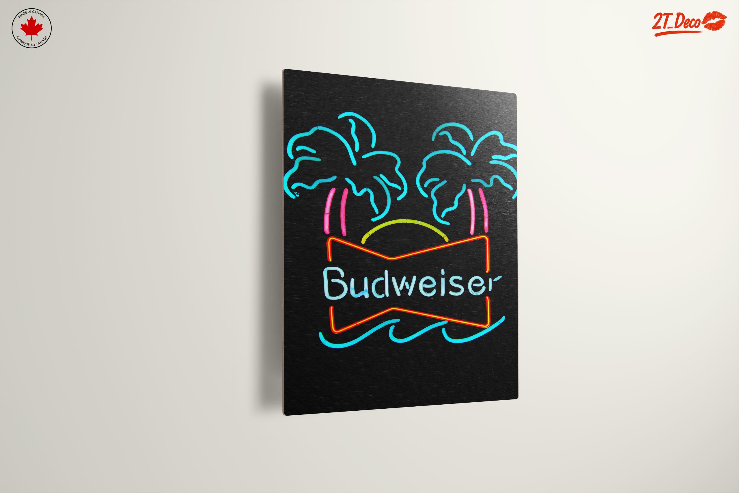 Tropical Neon Art with Palms and Sunset - Image 13