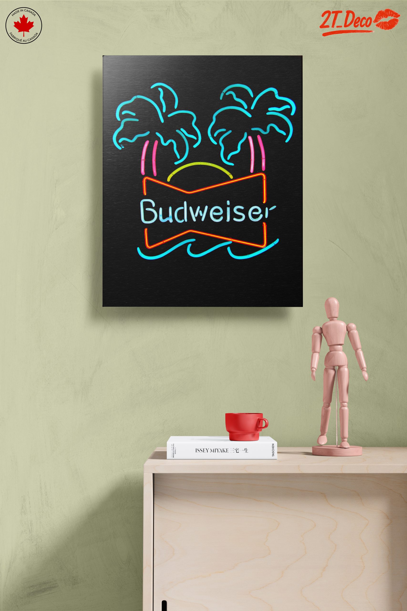 Tropical Neon Art with Palms and Sunset - Image 14