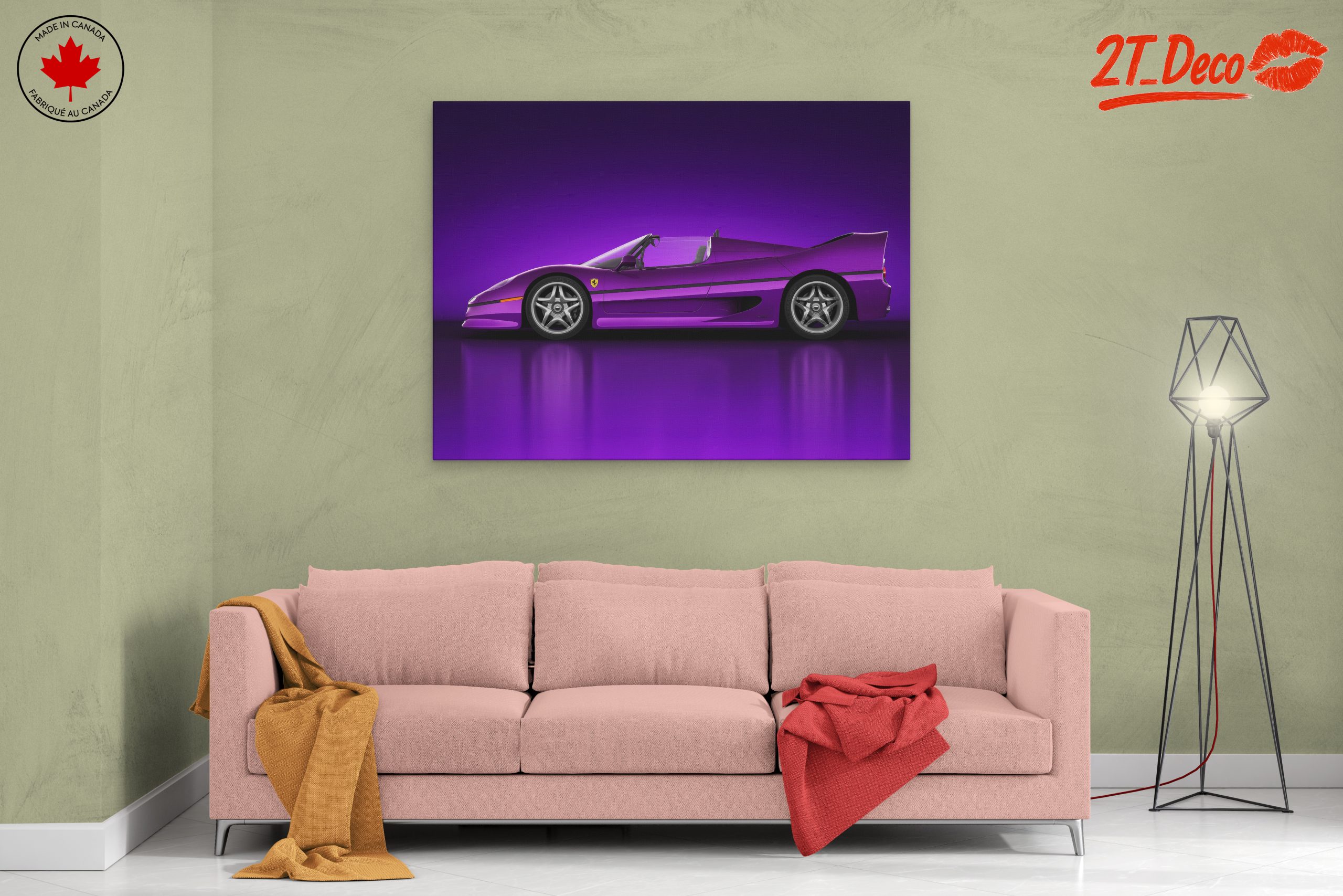 Vibrant Purple Luxury Sports Car - Image 2