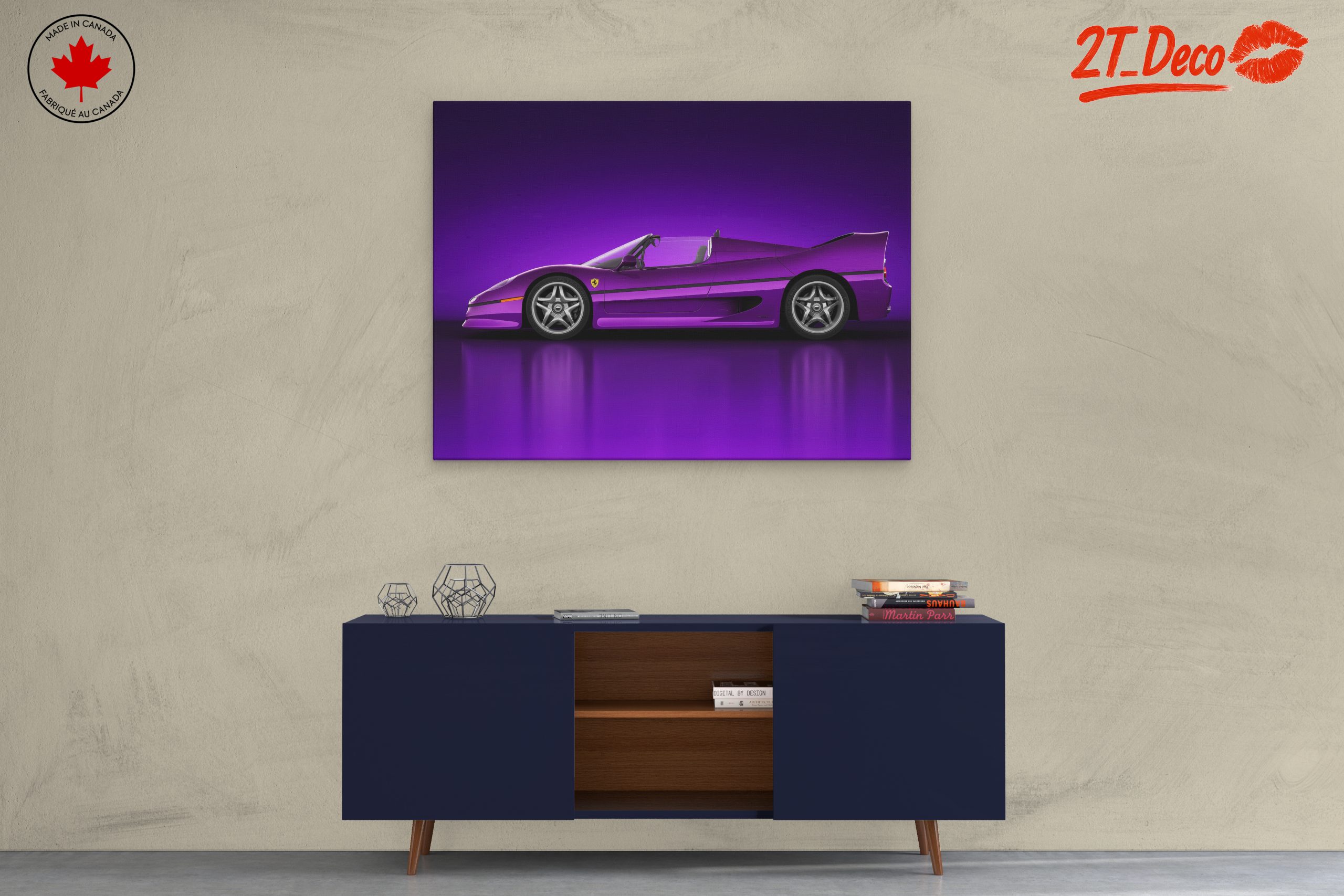 Vibrant Purple Luxury Sports Car - Image 3