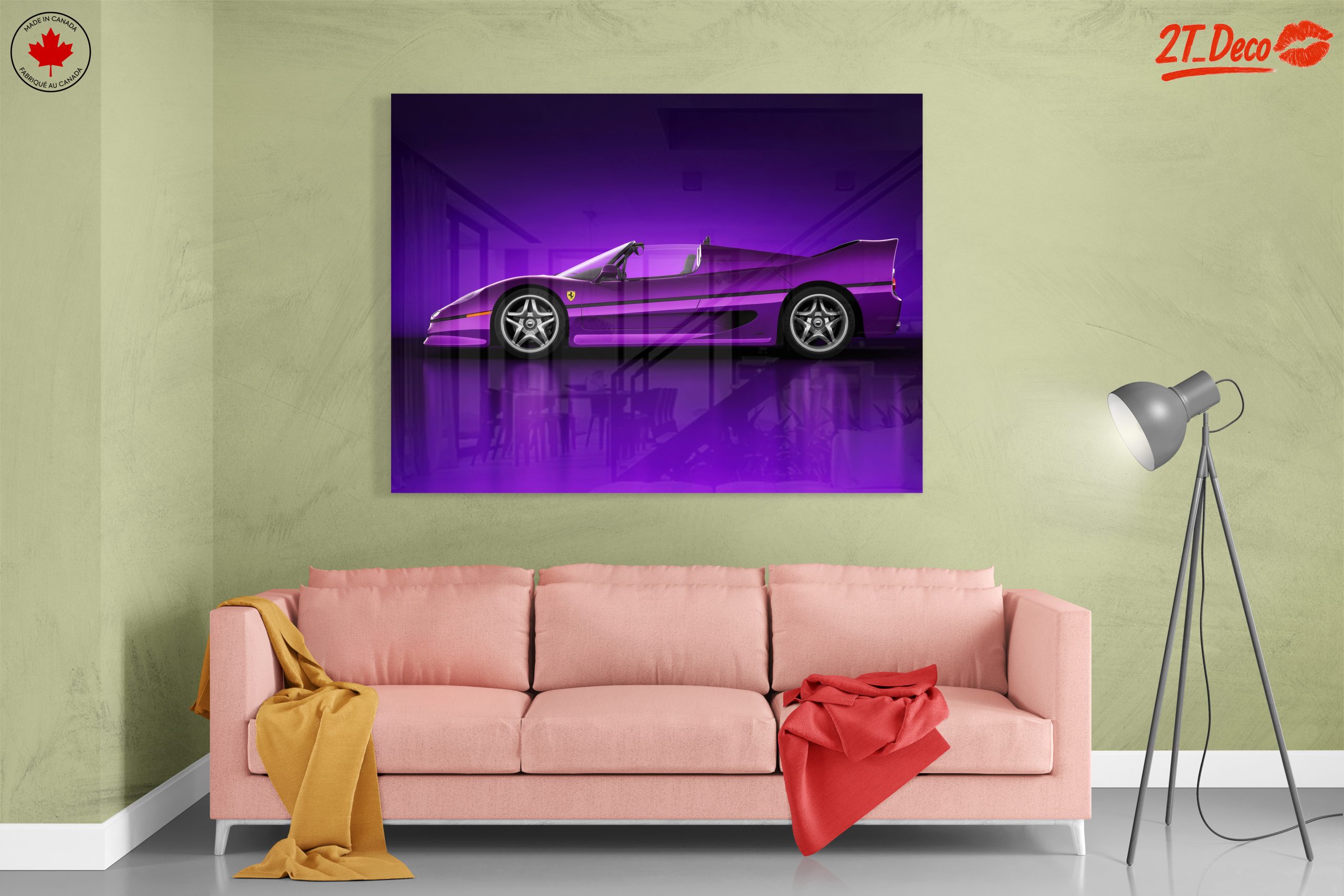 Vibrant Purple Luxury Sports Car - Image 7