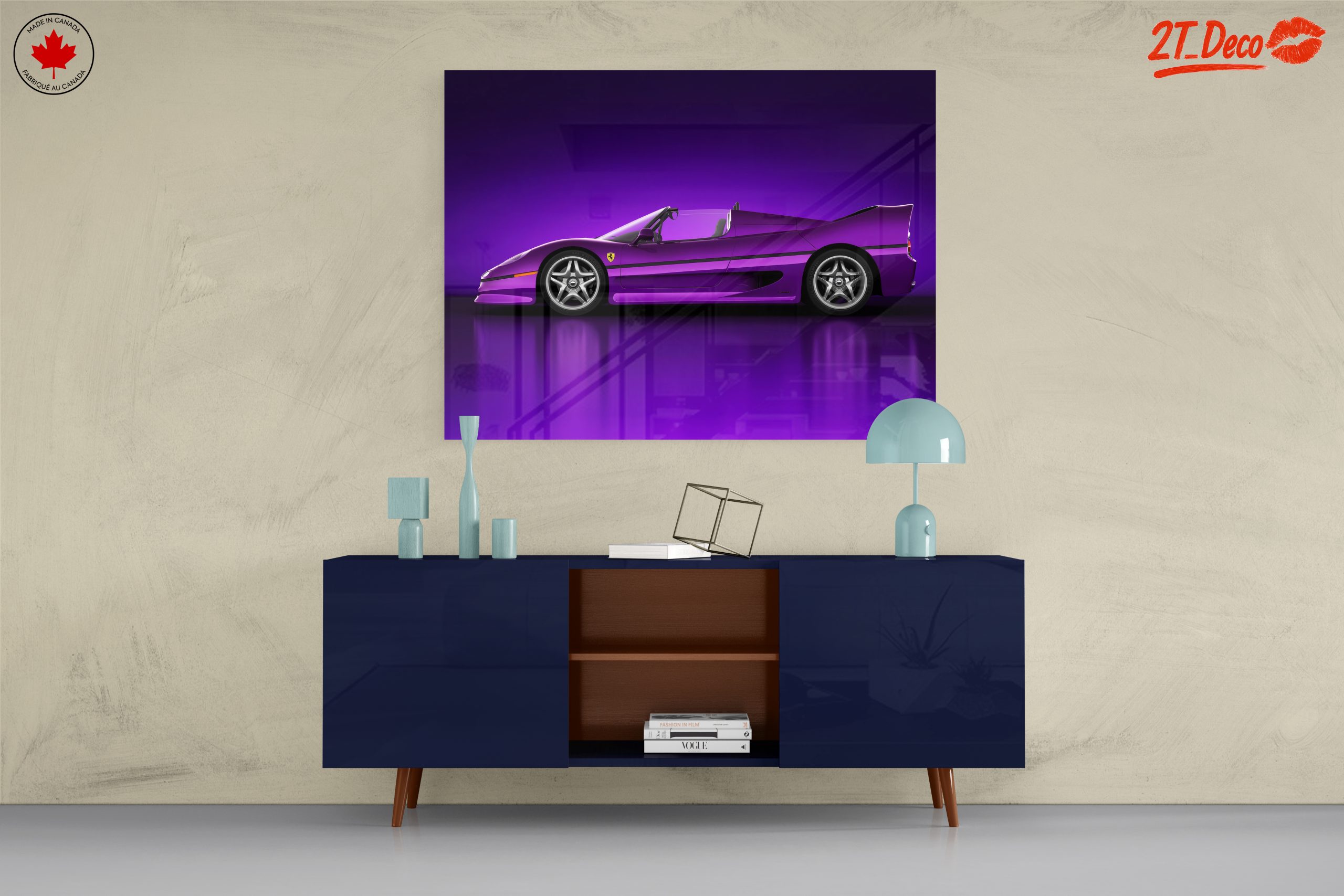 Vibrant Purple Luxury Sports Car - Image 8