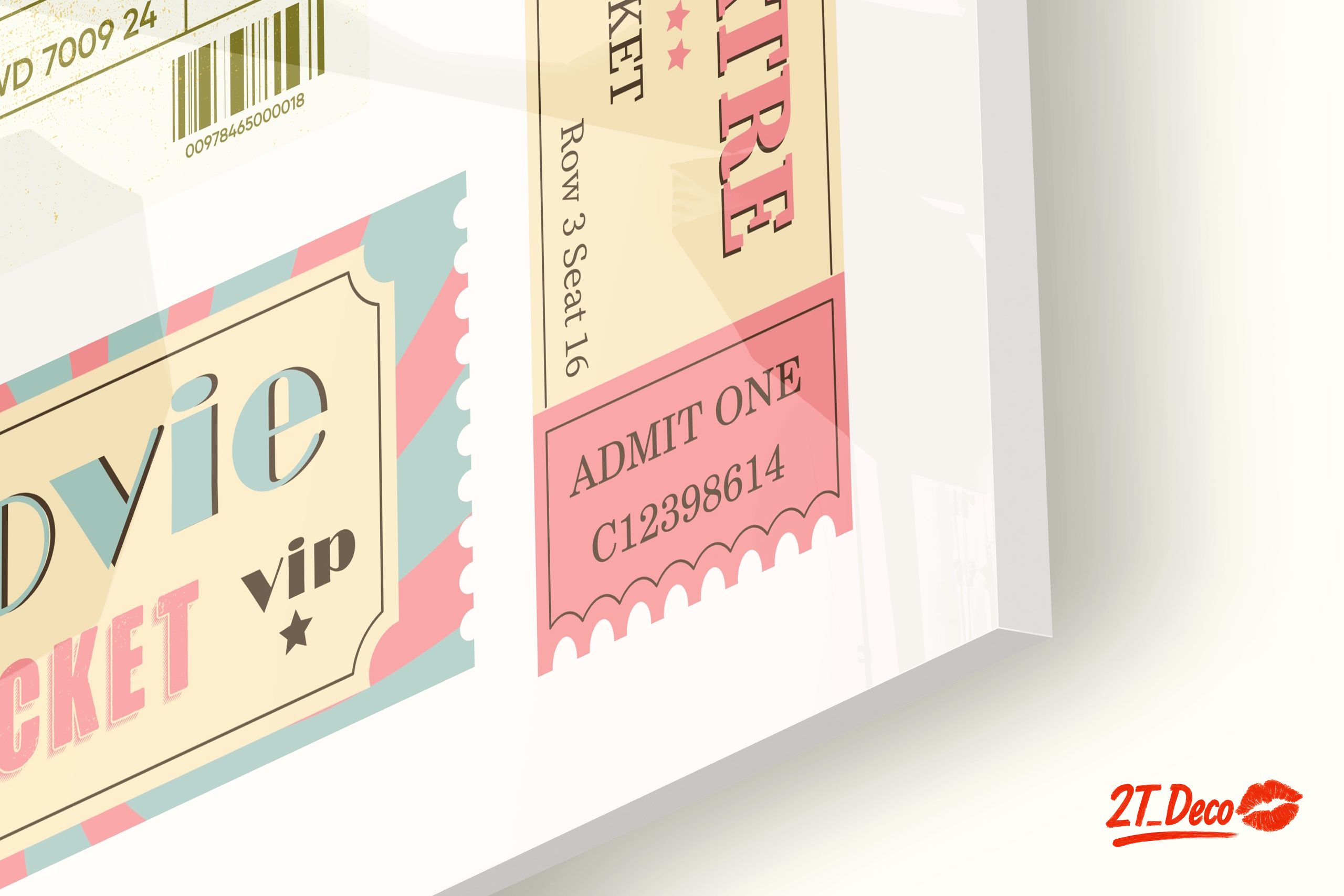 Vintage Ticket Art Collage Of Travel And Cinema - Image 9