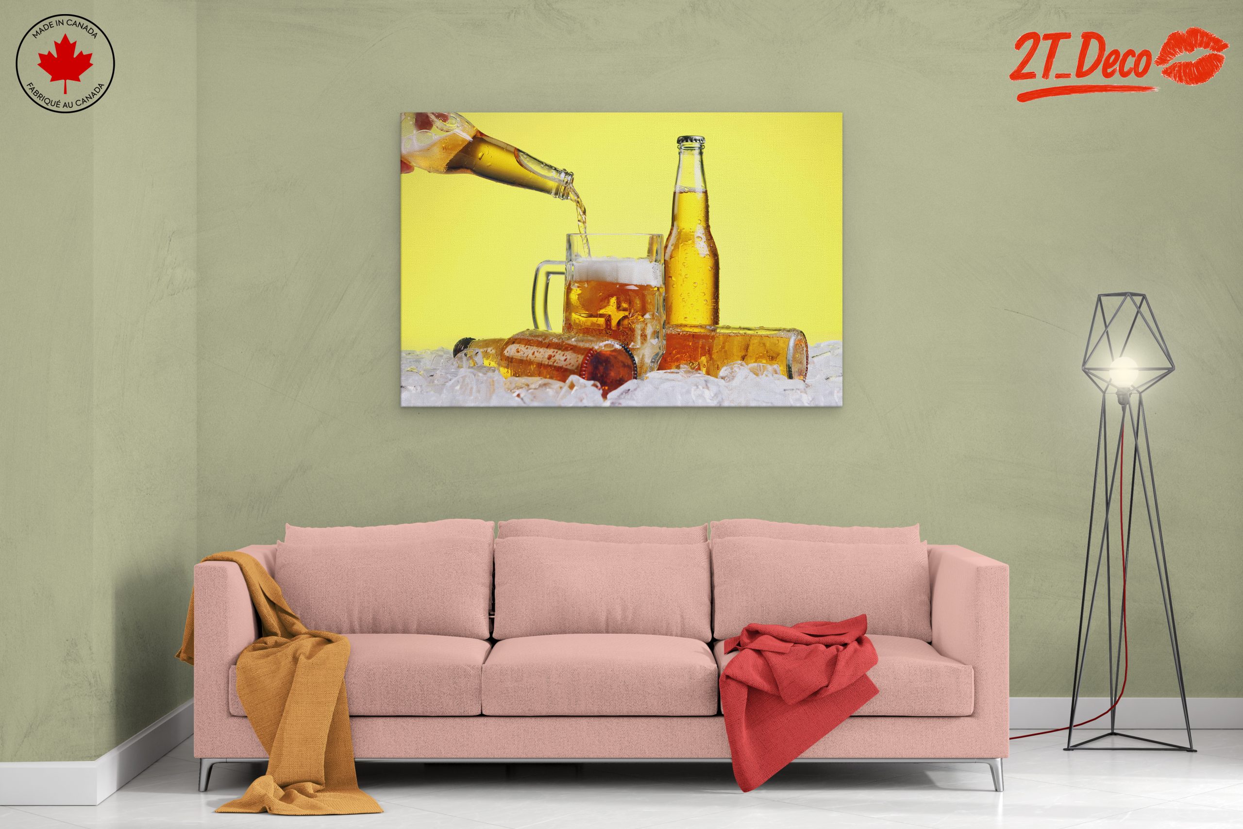 Refreshing Beer with Ice and Bottles - Image 2