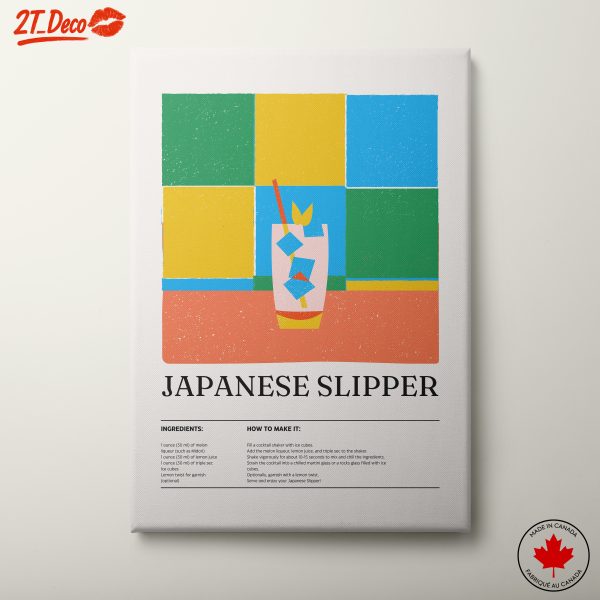 Japanese Slipper Cocktail Recipe Art