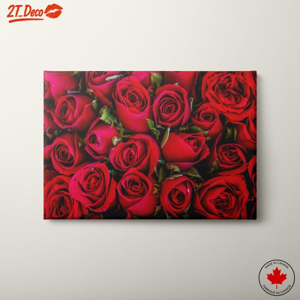 Vibrant Red Roses Floral Artwork