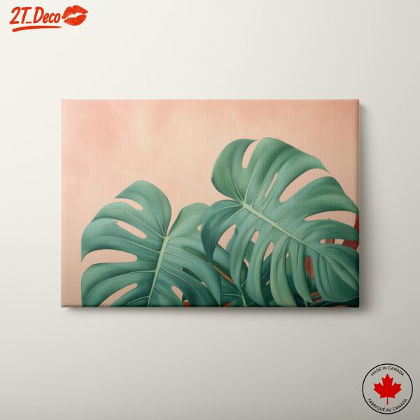 Lush Green Monstera Leaves Artwork