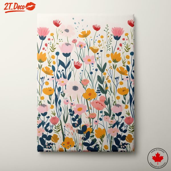 Vibrant Floral Illustration in Colorful Style