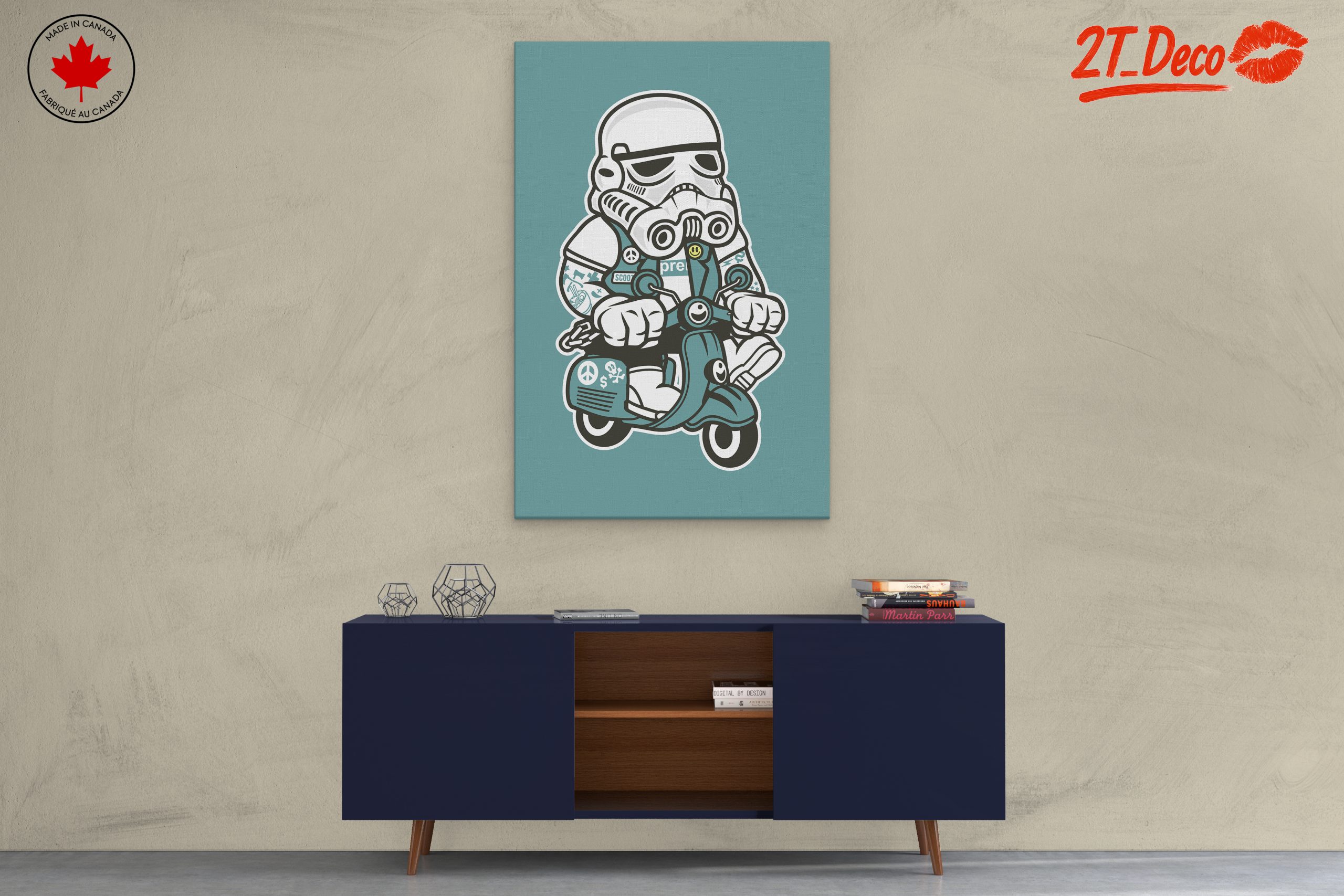 Stormtrooper Riding a Scooter Art - Image 3