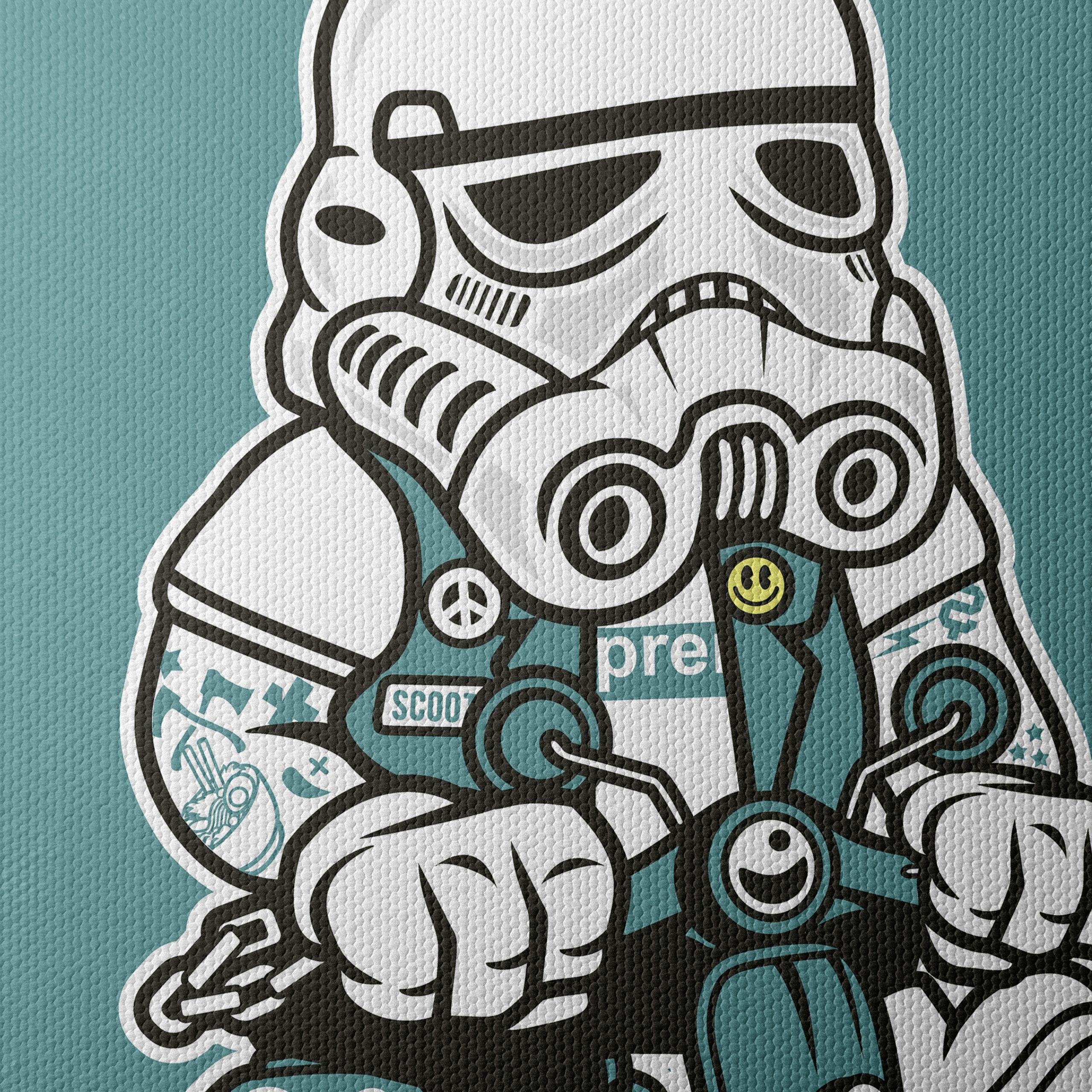 Stormtrooper Riding a Scooter Art - Image 4