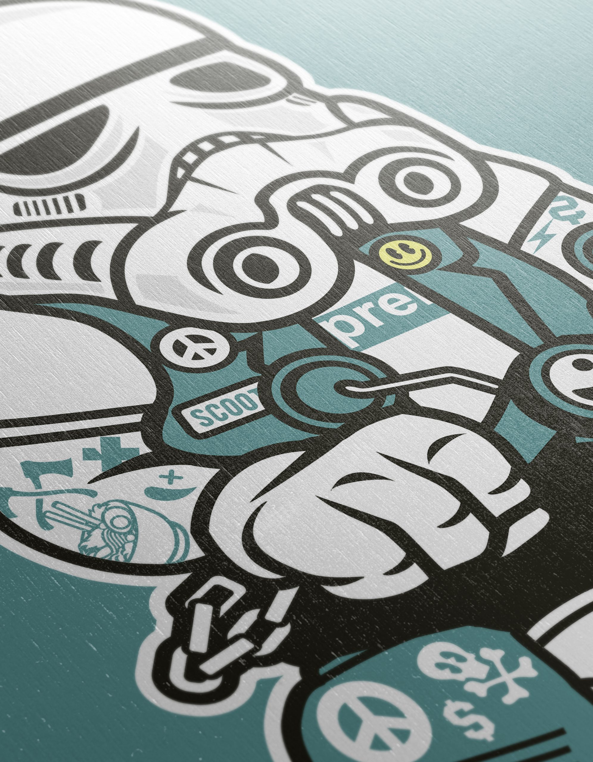 Stormtrooper Riding a Scooter Art - Image 12