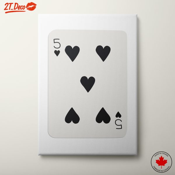 Classic Playing Card Design with Hearts