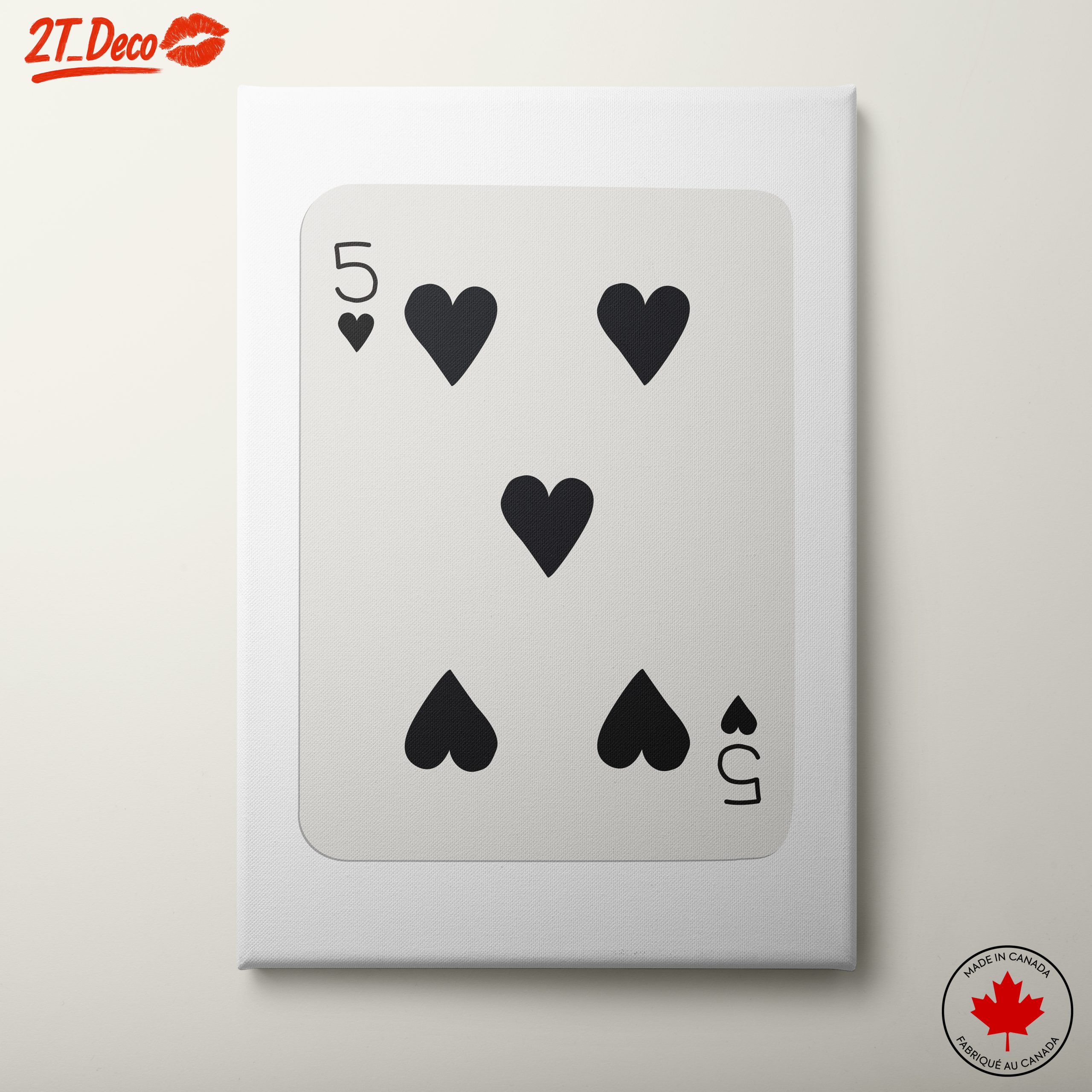 Classic Playing Card Design with Hearts