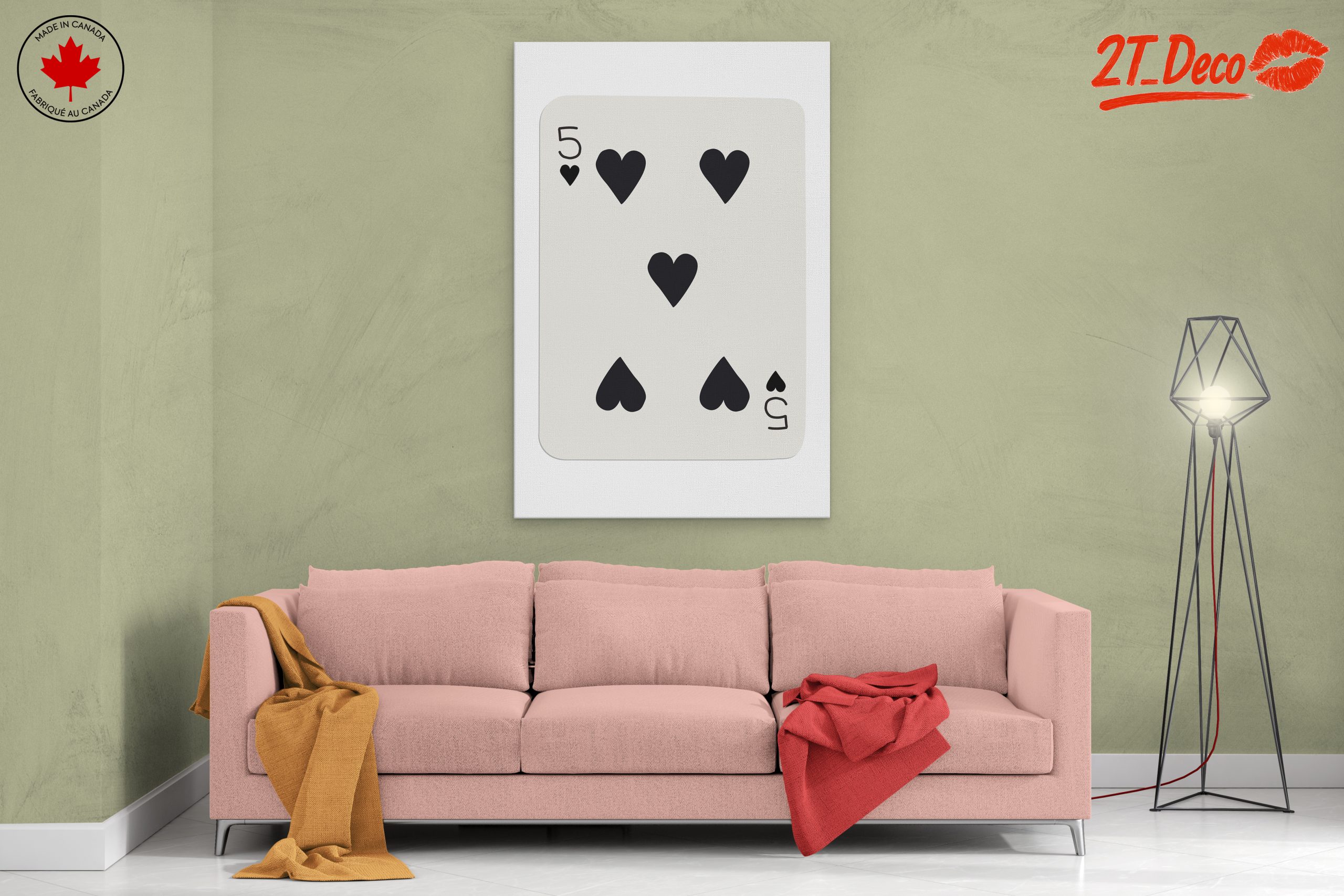Classic Playing Card Design with Hearts - Image 2