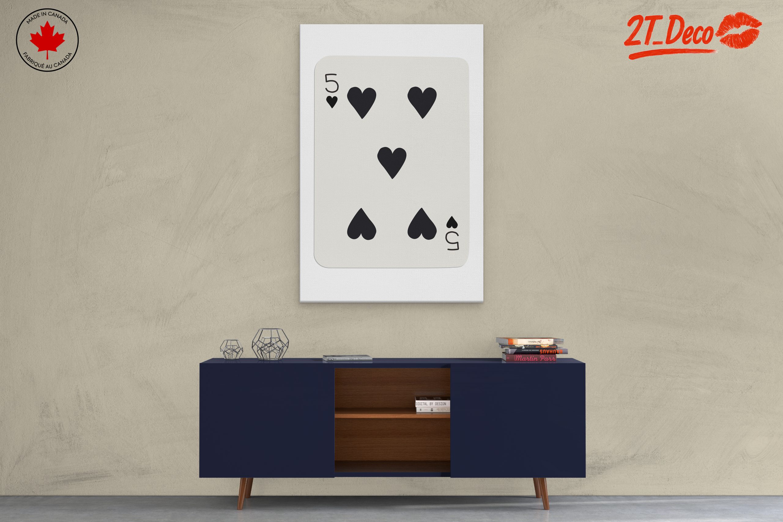 Classic Playing Card Design with Hearts - Image 3
