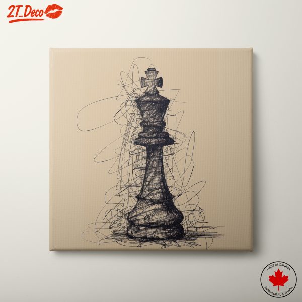 Stylized King Chess Piece Artwork