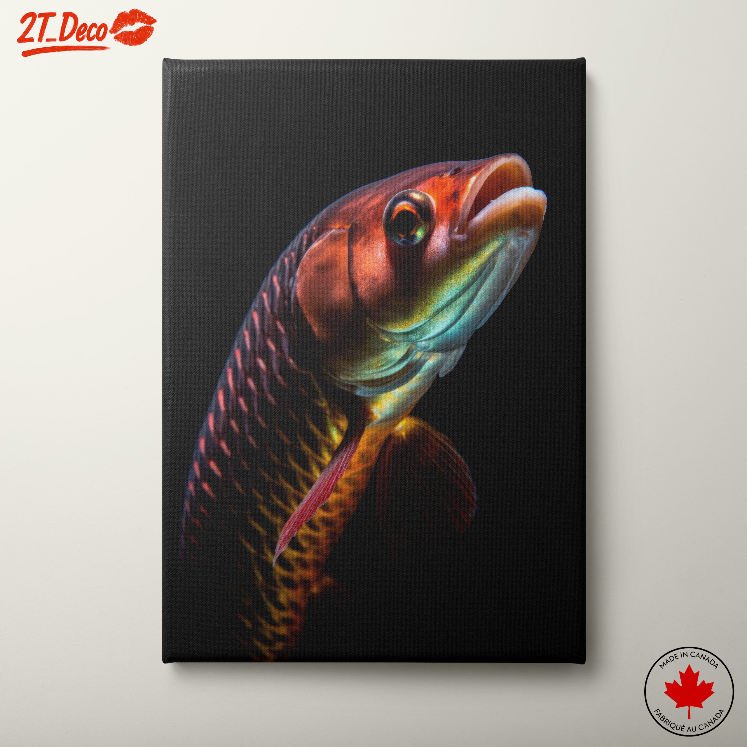 Vibrant Fish Portrait on Black Background