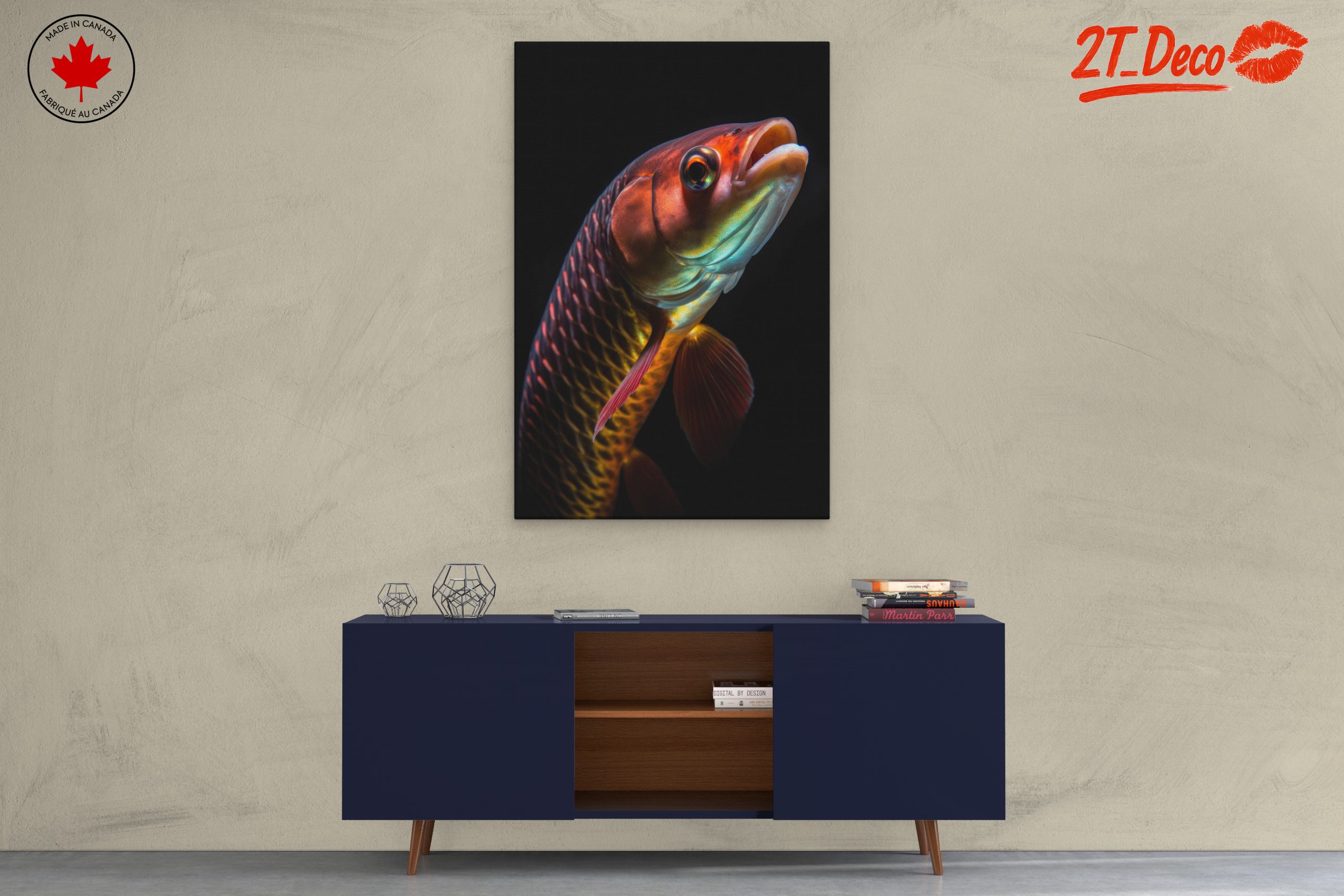 Vibrant Fish Portrait on Black Background - Image 3