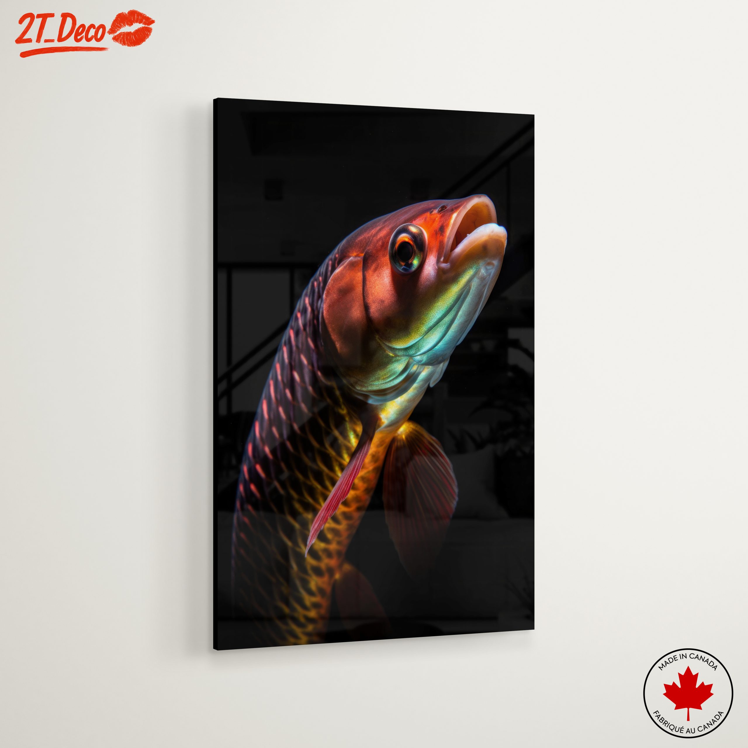 Vibrant Fish Portrait on Black Background - Image 6