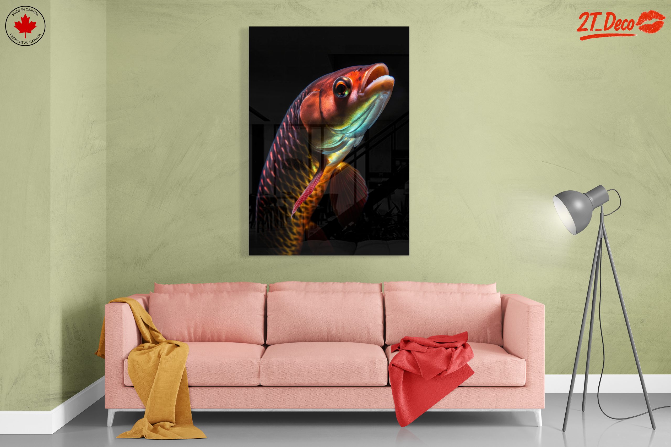 Vibrant Fish Portrait on Black Background - Image 7