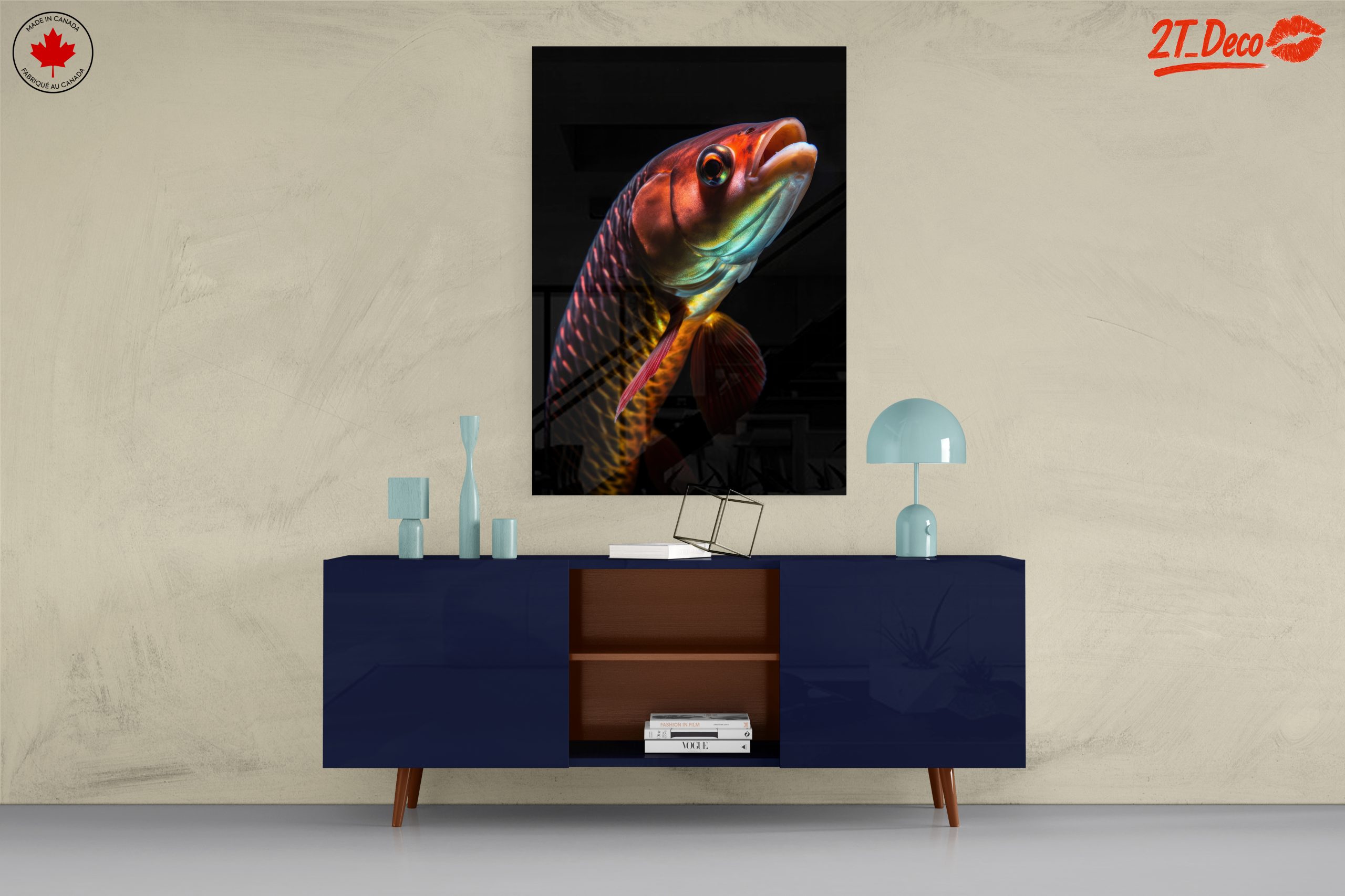 Vibrant Fish Portrait on Black Background - Image 8