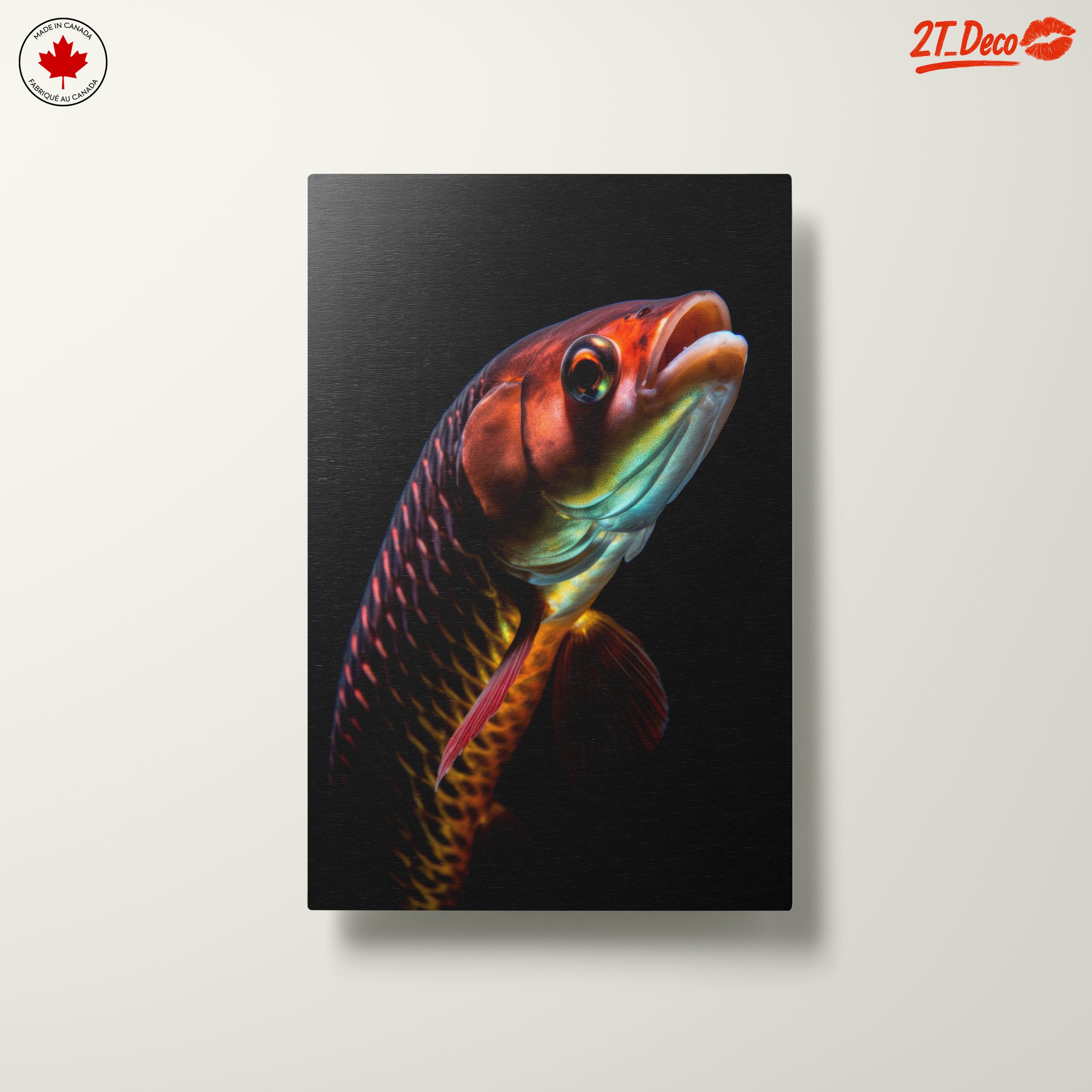 Vibrant Fish Portrait on Black Background - Image 10