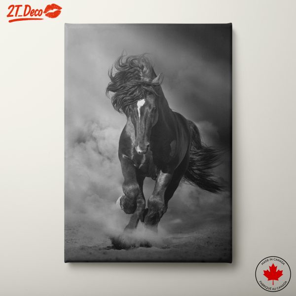 Majestic Horse Running Through Dust