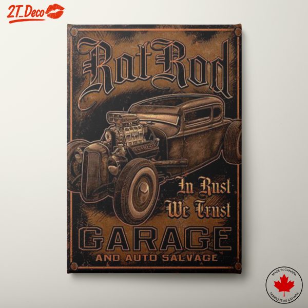 Vintage Rat Rod Garage Art
