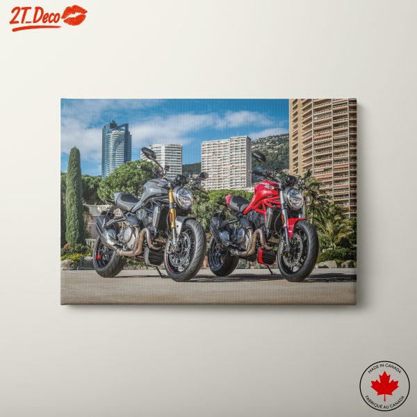 Ducati Motorcycles in City Setting