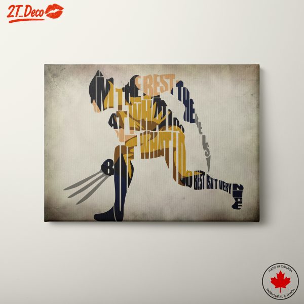 Wolverine Character Artwork with Typography