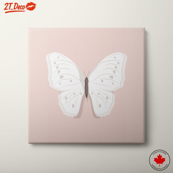 Elegant White Butterfly Artwork