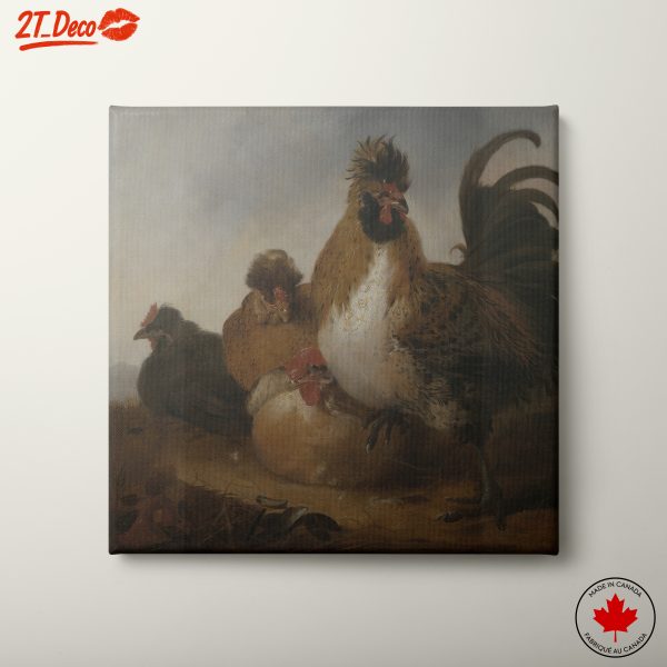 Charming Rustic Chickens Artwork