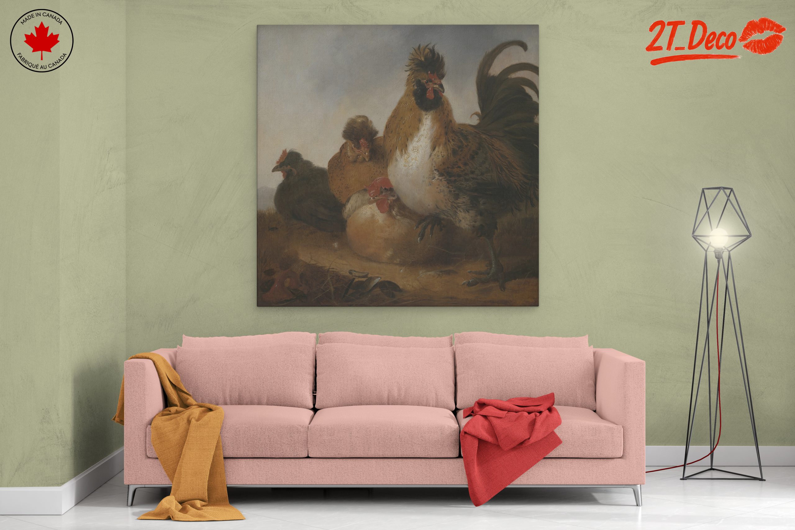 Charming Rustic Chickens Artwork - Image 2