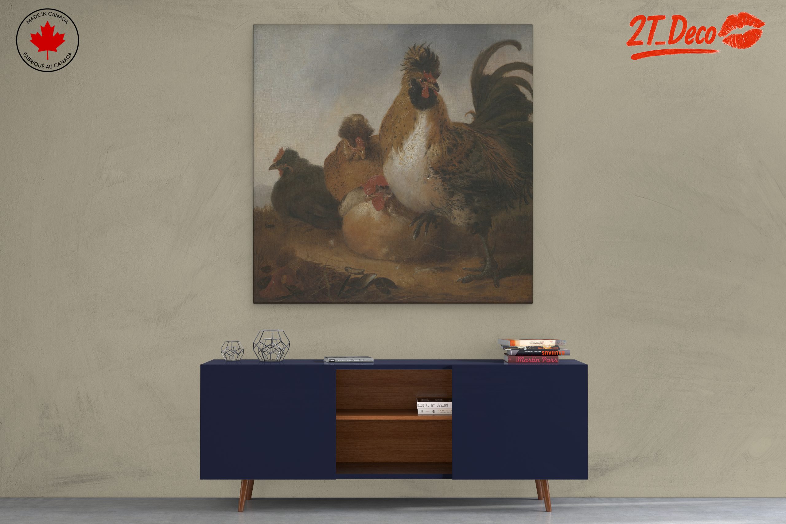 Charming Rustic Chickens Artwork - Image 3