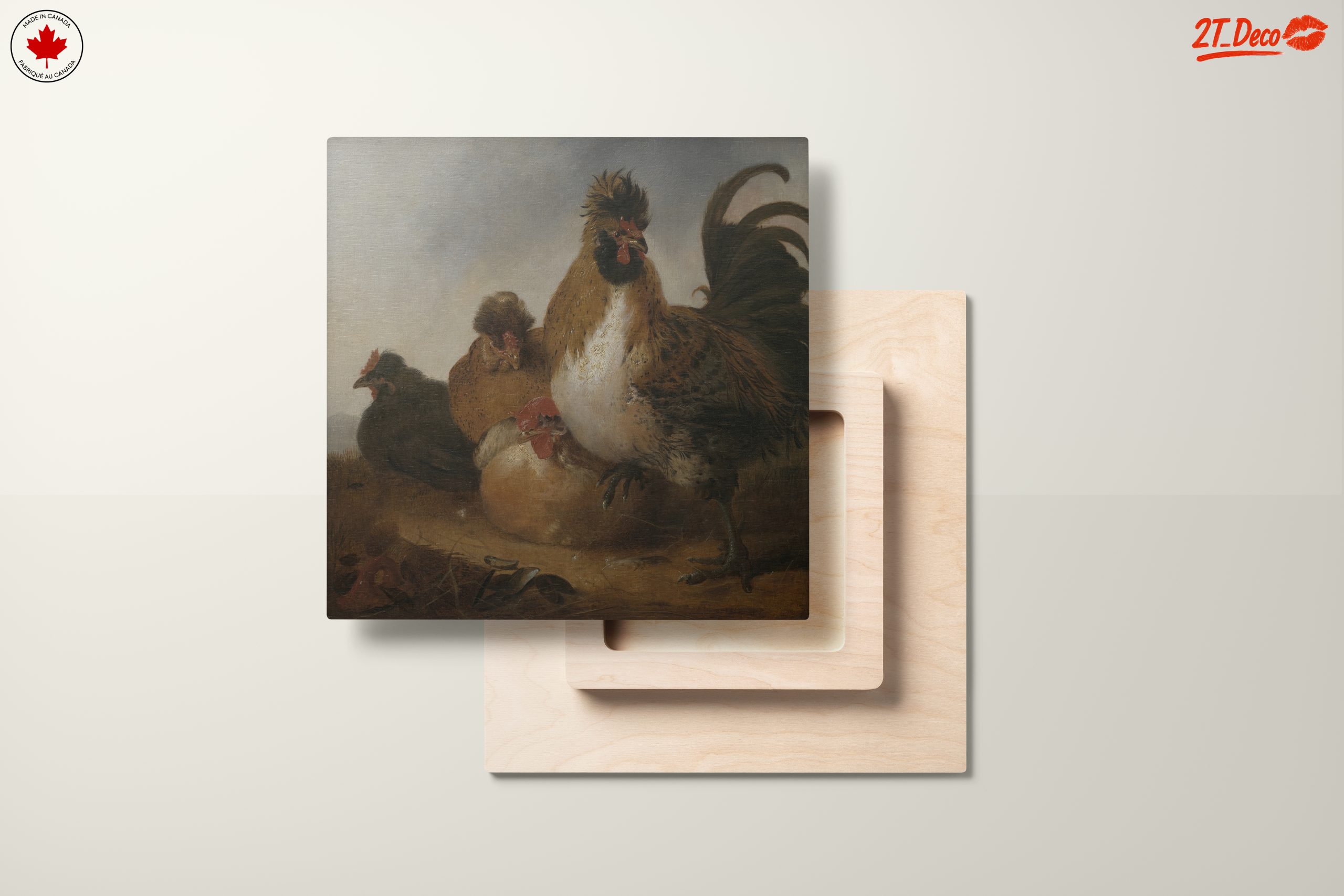 Charming Rustic Chickens Artwork - Image 11