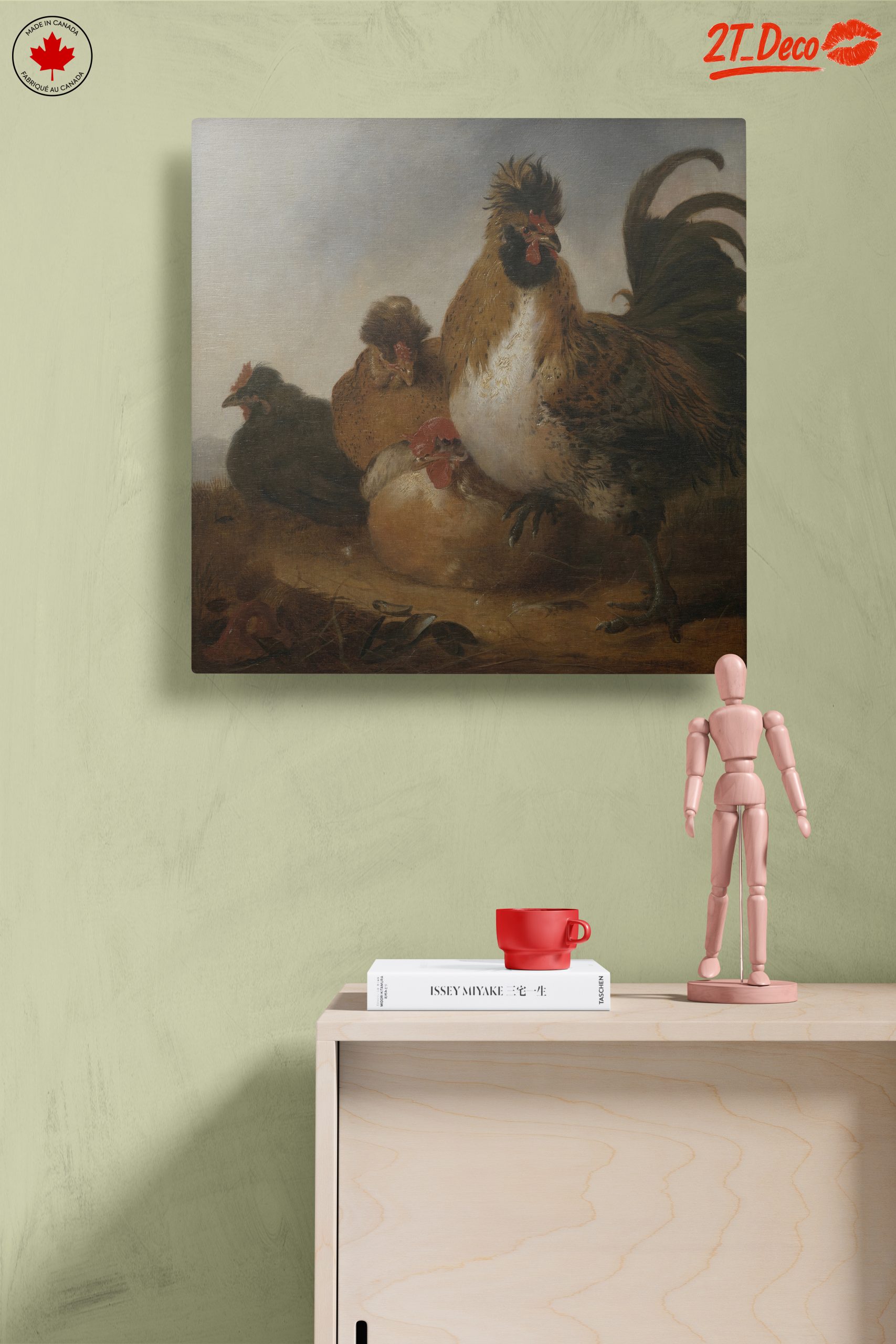 Charming Rustic Chickens Artwork - Image 14