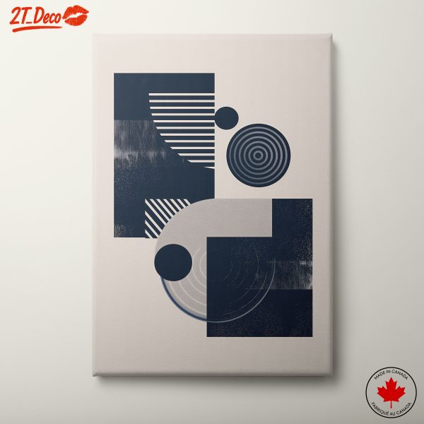 Geometric Abstract Art with Circular Patterns